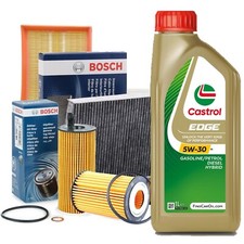 KIT TAGLIANDO MERCEDES CLASSE C W205 4 FILTRI BOSCH + 6LT CASTROL 5W30