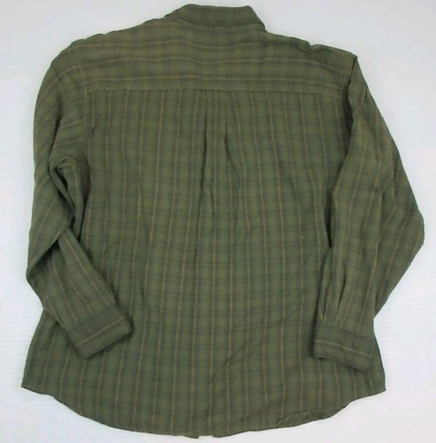 Woolrich Plaid Shirt Mens Sz XL Button Front Olive Green Long Sleeve Woven - Picture 11 of 11