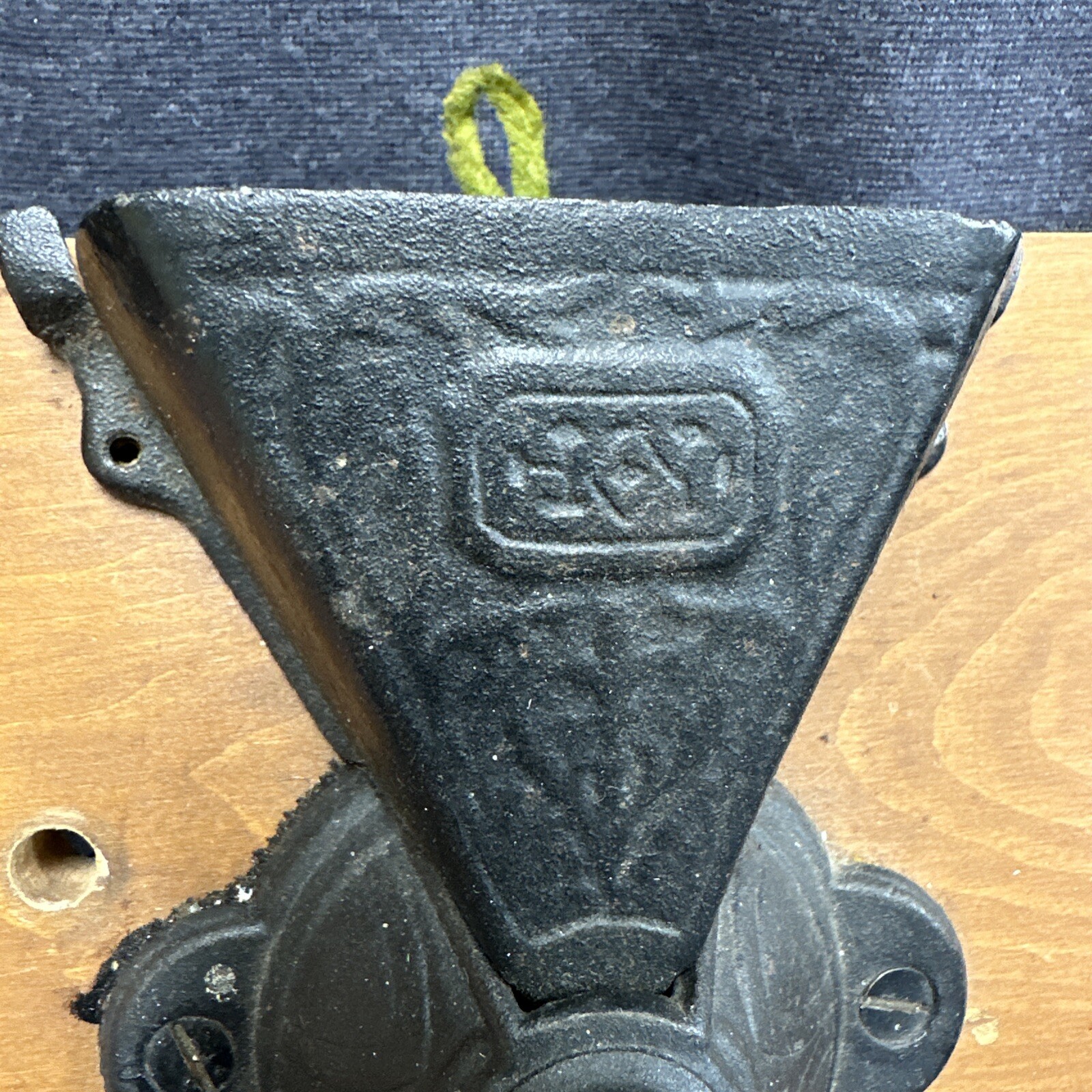 Antique Brighton Coffee Mill Grinder Cast Iron Hand Crank Wall Mounted