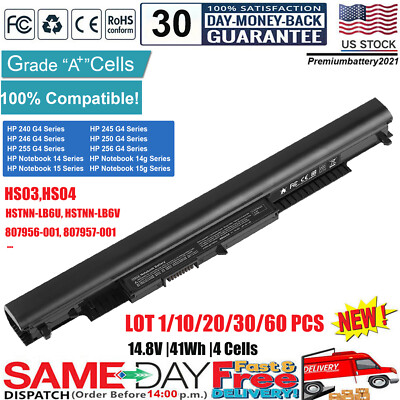  LOT HS03 HS04 Battery for HP Spare 807957-001 807956-001 HSTNN-LB6V HSTNN-LB6U