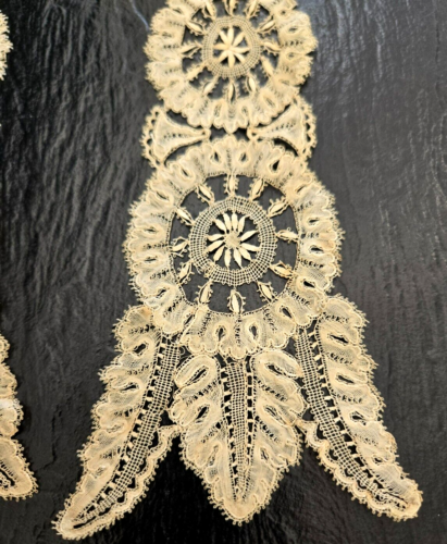 ANTIQUE,19th Century, THE MOST DELICATE AND BEAUTIFUL ANTIQUE LACE,LAPPET,#5 - 第 1/11 張圖片