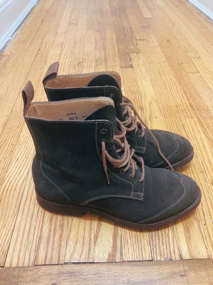 Bota Jersey CROCKETT & JONES en Gamuza Marrón Oscuro Talla 5 Orig. $595 seminuevo Foto 2 de 4