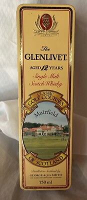 The Glenlivet 12 Year Muirfield Classic Golf Courses Tin - highly collectable