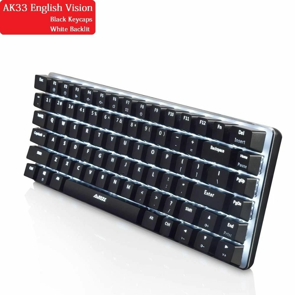 Mechanical RGB Backlit USB Wired 82 Key Blue Black Axis Keyboard for PC Notebook