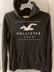 Hollister sudadera con capucha para hombre Talla S Jersey Sudadera Bolsillo  Canguro Blanco Y Negro Usado En Excelente Condición | eBay