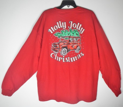 Southern Y'all Christmas in the South Holly Jolly Long Sleeve Tee T-Shirt - Picture 3 of 9