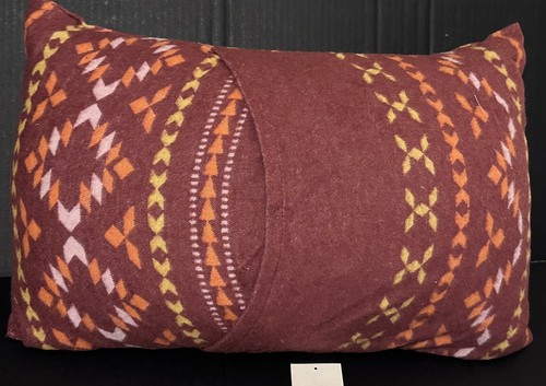 David Fussenegger Red Orange Yellow Winter Fleece Lumbar Throw Pillow 20” X 15” - Picture 2 of 4