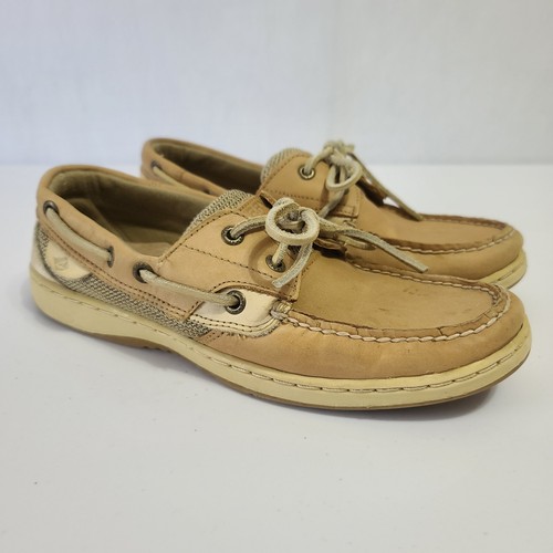 Chaussures Bateau Sperry Bluefish - Lin/Corail - Pointure US 7.5 Femme - Occasion Très Bon État