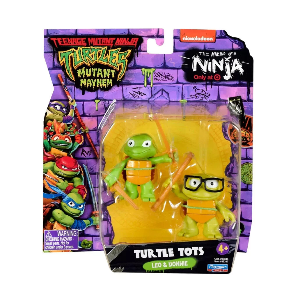 Playmates TMNT Teenage Ninja Turtles Mutant Mayhem Leo Donnie TOTS