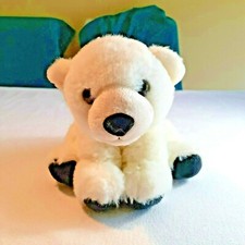 Wild Republic Polar Bear Plush Stuffed Animal Toy White Hard Eyes 9"