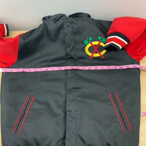 Chicago Blackhawks JH Design Embroidered Men Size S Reversible Bomber Jacket NHL - Bild 12 von 16