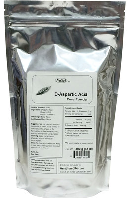 D-Aspartic Acid DAA Pure Powder 500g (1.1LB Muscle Building Energy Male Health