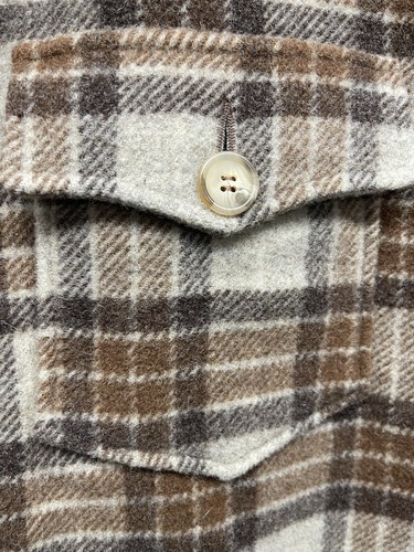 VINTAGE DOLCE & GABBANA QUILTED PLAID VEST BEIGE LANA VERGIN WOOL MENS LARGE D&G - Picture 7 of 13