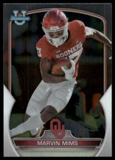 2022 Bowman Chrome University Marvin Mims 4    Oklahoma Sooners