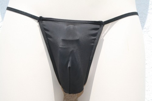 Cott. BULGE knapp geschnittener Mini G String Tanga Slip GAY (05) SCHWARZ S-L - Picture 5 of 11