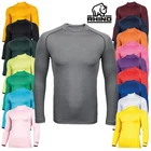 Mens Long Sleeve Base Layer Shirt  Active Gym Fitness Sports Wear WS Rhino RH001