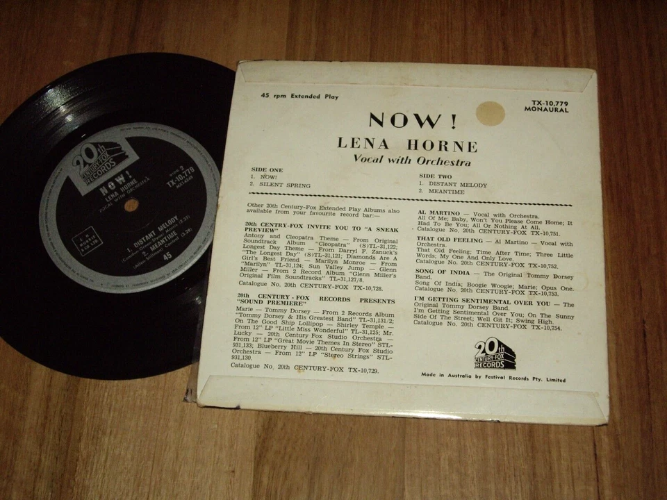 LENA HORNE *OZ  7" 45 E.P. ' NOW ! ' 1964 VGC+ - Image 2 of 2
