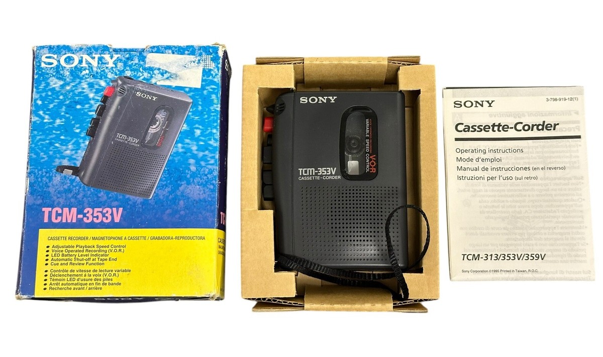 Sony TCM-353V Walkman Cassette-Corder TCM-353V Spares or Repair