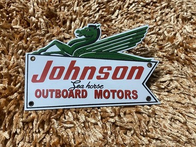 JOHNSON PORCELAIN ENAMEL SIGN SIZE 5