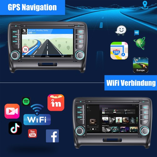 Für Audi TT MK2 8J 2006-14 Carplay Autoradio Android 13 GPS NAVI ASP RDS +Kamera - Bild 9 von 14