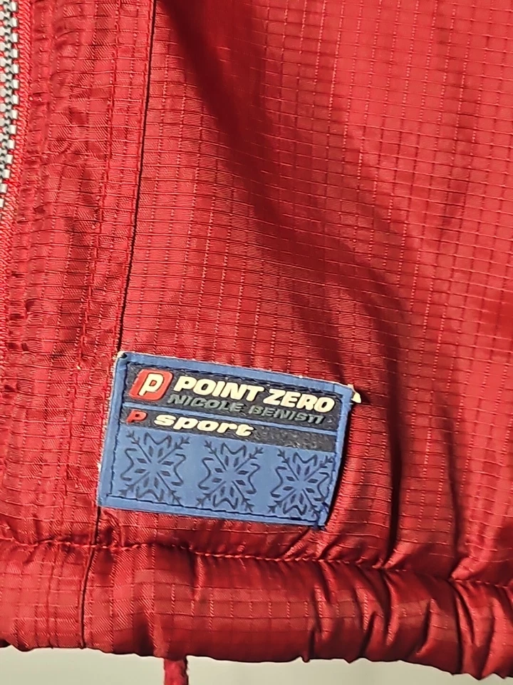 Винтажная женская спортивная парка Nicole Benisti Sport Point Zero красная маленькая/маленькая - Изображение 2 из 4