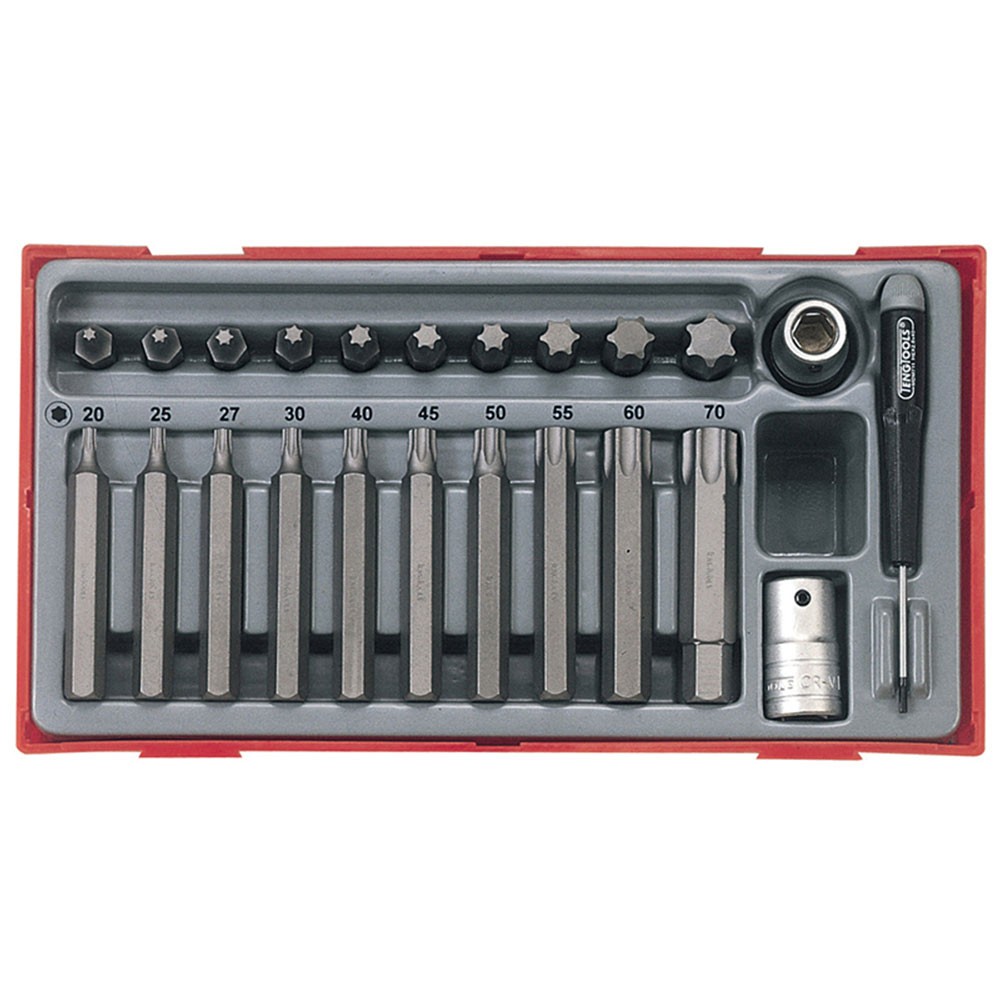 Teng TTTX23 TX Bit Socket Set, 23 Piece - 1/2in Drive