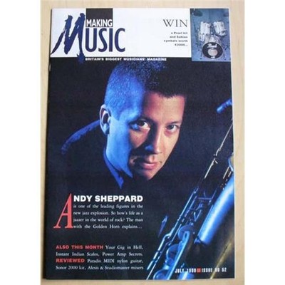 ANDY SHEPPARD MAKING MUSIC MAGAZINE JULY 1990 ANDY SHEPPARD COVER WITH MORE INSI