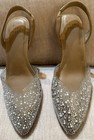 A New Day Isabel Women's Clear Rhinestone Mesh Slingback Heels US Size 6/12  — photo 1