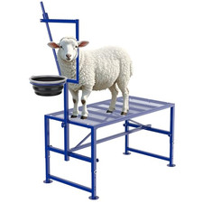 Goat Stand for Milking with Feed Bin, 600Lbs Goat Milking Stand for Sheep Trimmi