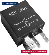 2PCS Car Starter Relay, 4 Pin 12V 30A Waterproof Vehicle Engine Standard Relays,