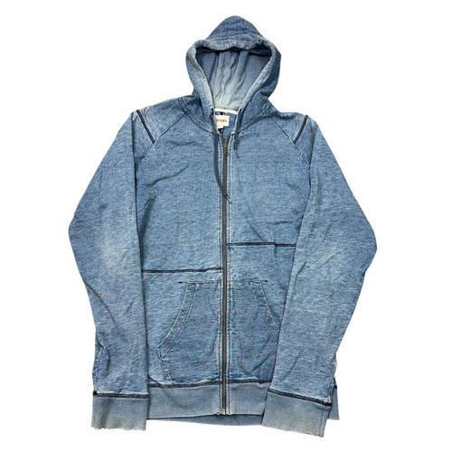 Diesel Hoodie Full Zip Regular Fit Vintage Sweatshirt Blue Mens Large - Picture 1 of 7