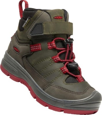 Keen Jungen Boots Redwood Mid WP 1023881 Grau Rot Gr.30