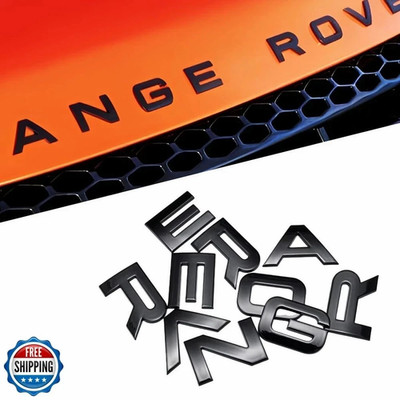Range Rover Gloss Black Front or Rear Hood Trunk Car Badge Emblem ABS
