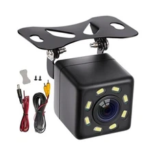 Universal Backup Camera - License Plate Mount Car Reverse Camera with 8 8 LED