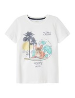 Jungen T-Shirt Name IT Nkmjass Ss Box Bright White GrößE 116 Baumwolle