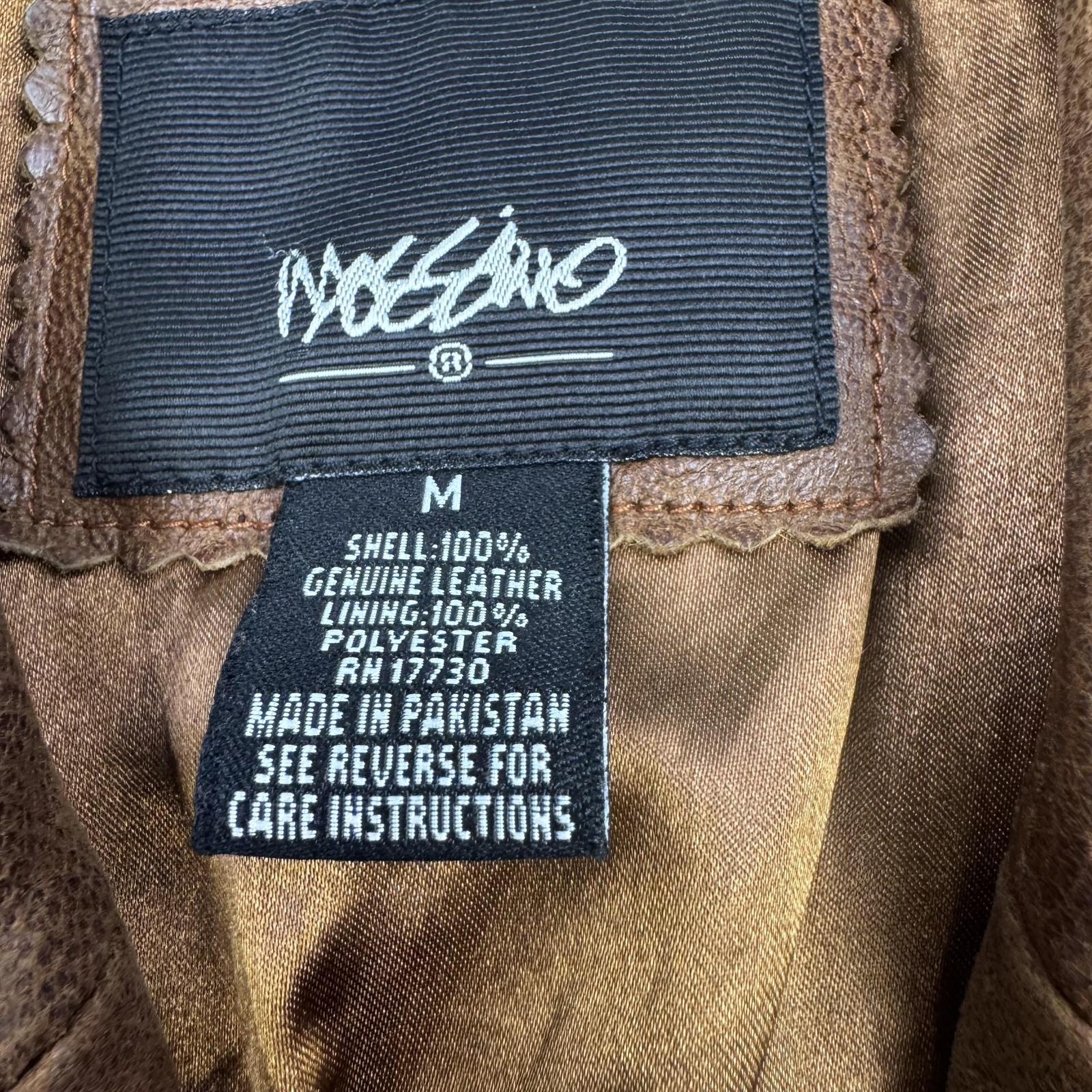 Mossimo Leather Jacket Womens Medium Button Front… - image 8