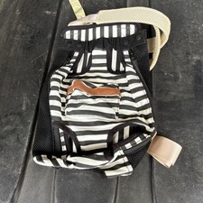 Striped Mesh Polyester Backpack Carrier for Small Dogs