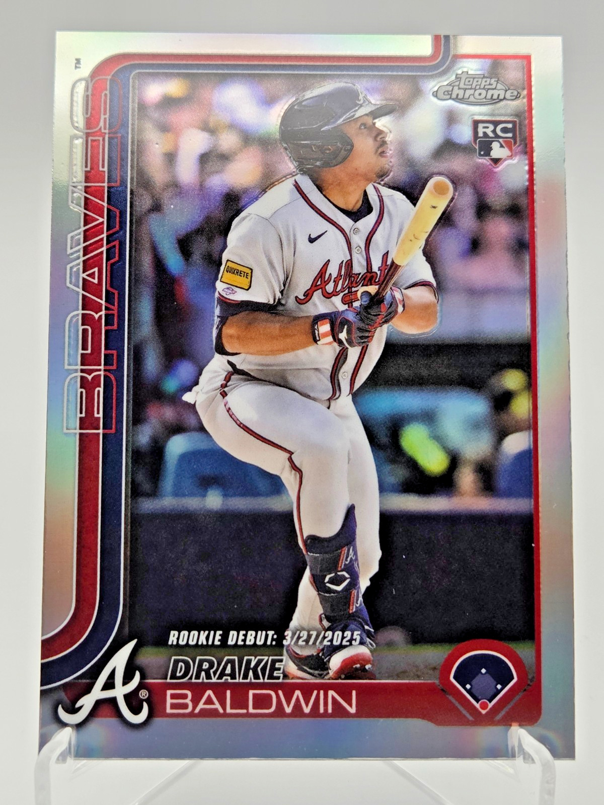 2025 Topps Chrome Update Drake Baldwin Rookie Debut Holo Refractor Braves #USC88