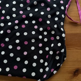 NWT Victoria&rsquo;s Secret Pajama PJ Pants Black Pink Polka Dots Sz L 