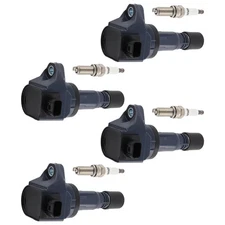 Ignition Coil Pack & Iridium Spark Plug Set of 4 For Acura ILX Honda Civic UF672