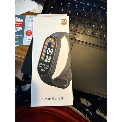 Xiaomi NWOT Mi Smart Band 8 Fitness Tracker Black AMOLED Screen Heart Rate Sleep