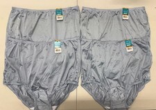 4 Pc VANITY FAIR PERFECTLY Yours LACE Nouveau 13001 Nylon Brief SEASIDE Mist 7 L