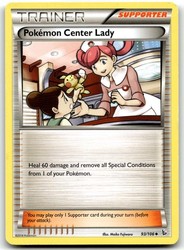 Pokemon Center Lady 93/106 Flashfire Uncommon Trainer