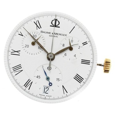 Baume & Mercier Quarz Chronograph Uhr Herren weißes Zifferblatt 32mm guter...