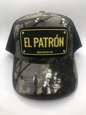 John Hatter & Co El Patron Black Adjustable Snapback Hat Cap OSFA NWTs 