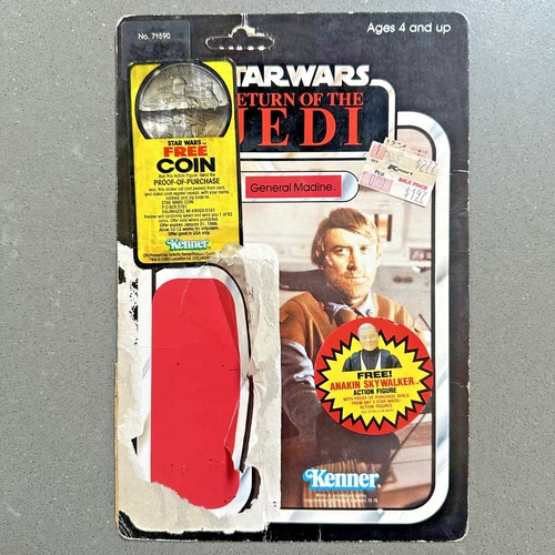 Kenner STAR WARS Return of the Jedi GENERAL MADINE cardback ROTJ 65A back REBEL
