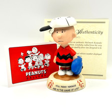 Hallmark Peanuts Gallery Seventh Inning Stretch Baseball Charlie Brown Figurine