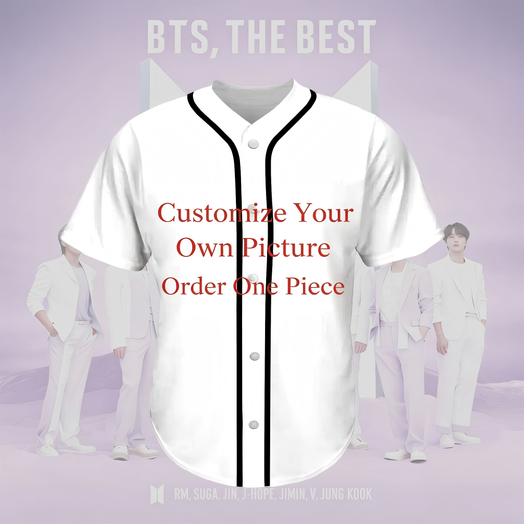 Custom BTS Baseball Jersey, Kpop Concert Shirt, Personalized Team