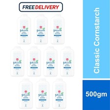 10x Johnson  s Baby Powder Cornstarch Classic 500g Soft  Gentle Baby Skin Care