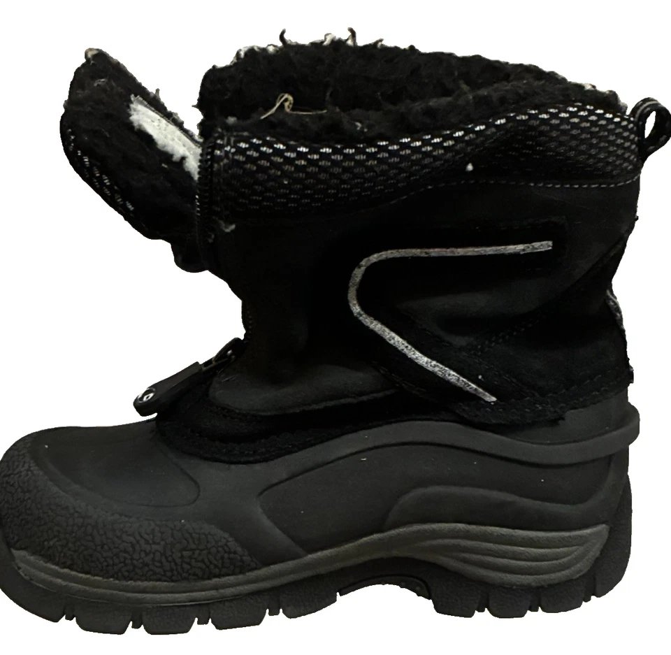 Botas de nieve aisladas C-9 Champion con cremallera unisex juveniles talla 11 negras invierno Foto 4 de 4